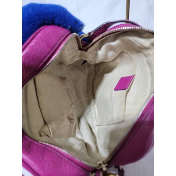 Authentic GUCCI Cellarius Calfskin Small Soho Disco Bag Pink Magenta - Picture 15 of 15